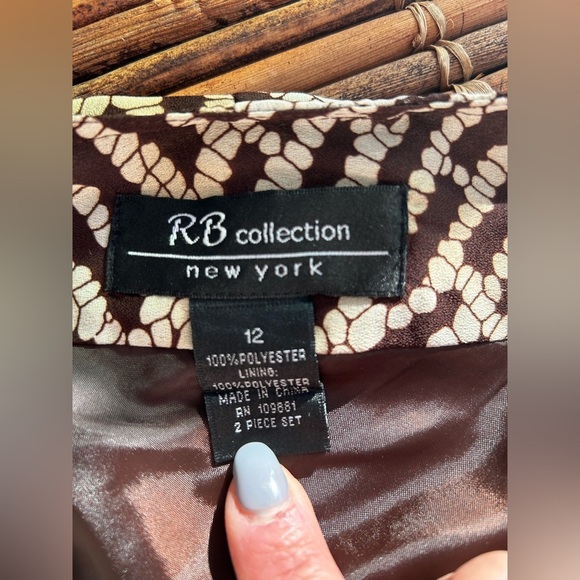 RN collection New York brown/ cream skirt size 12 preloved - Picture 3 of 5